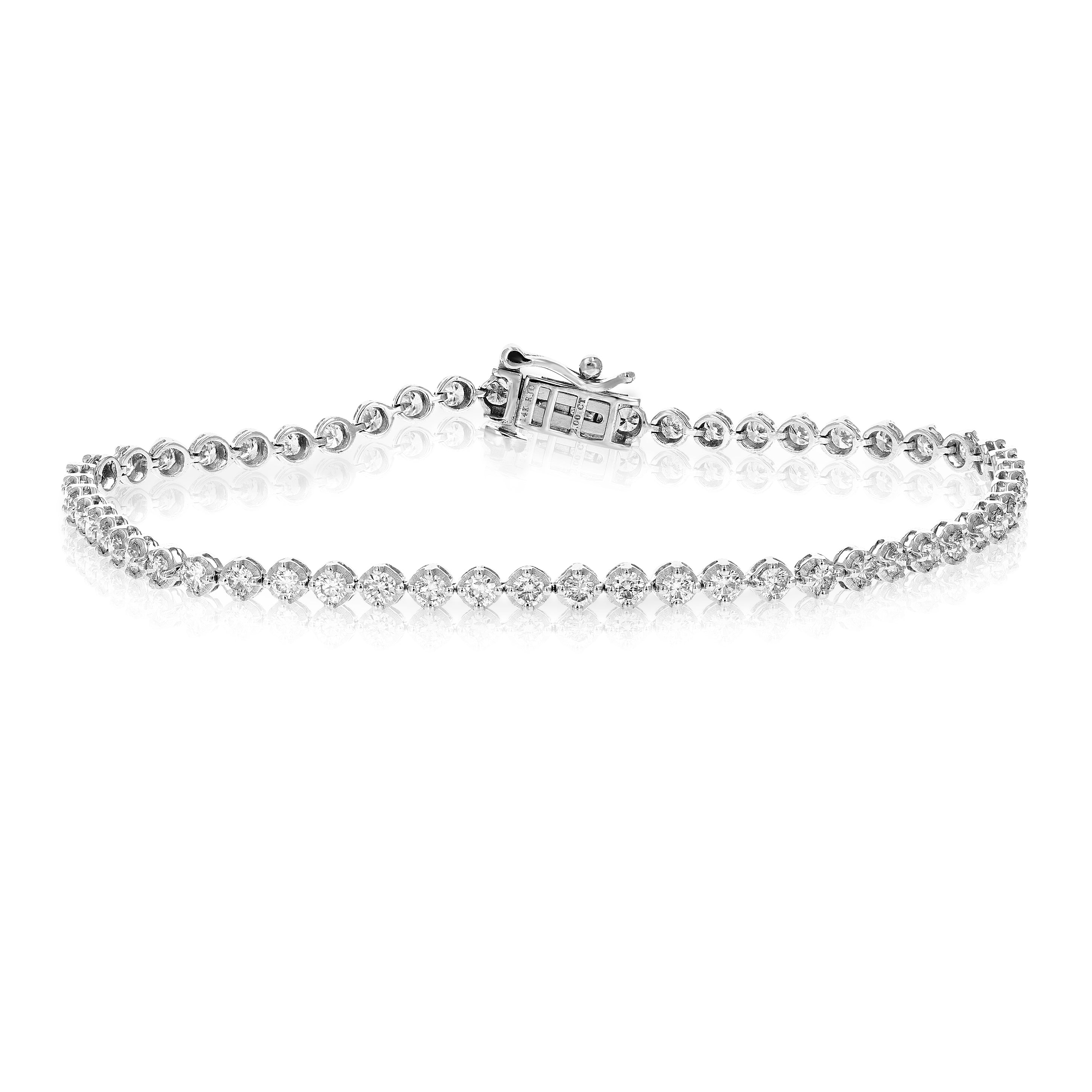 Four Prong Diamond Bracelet