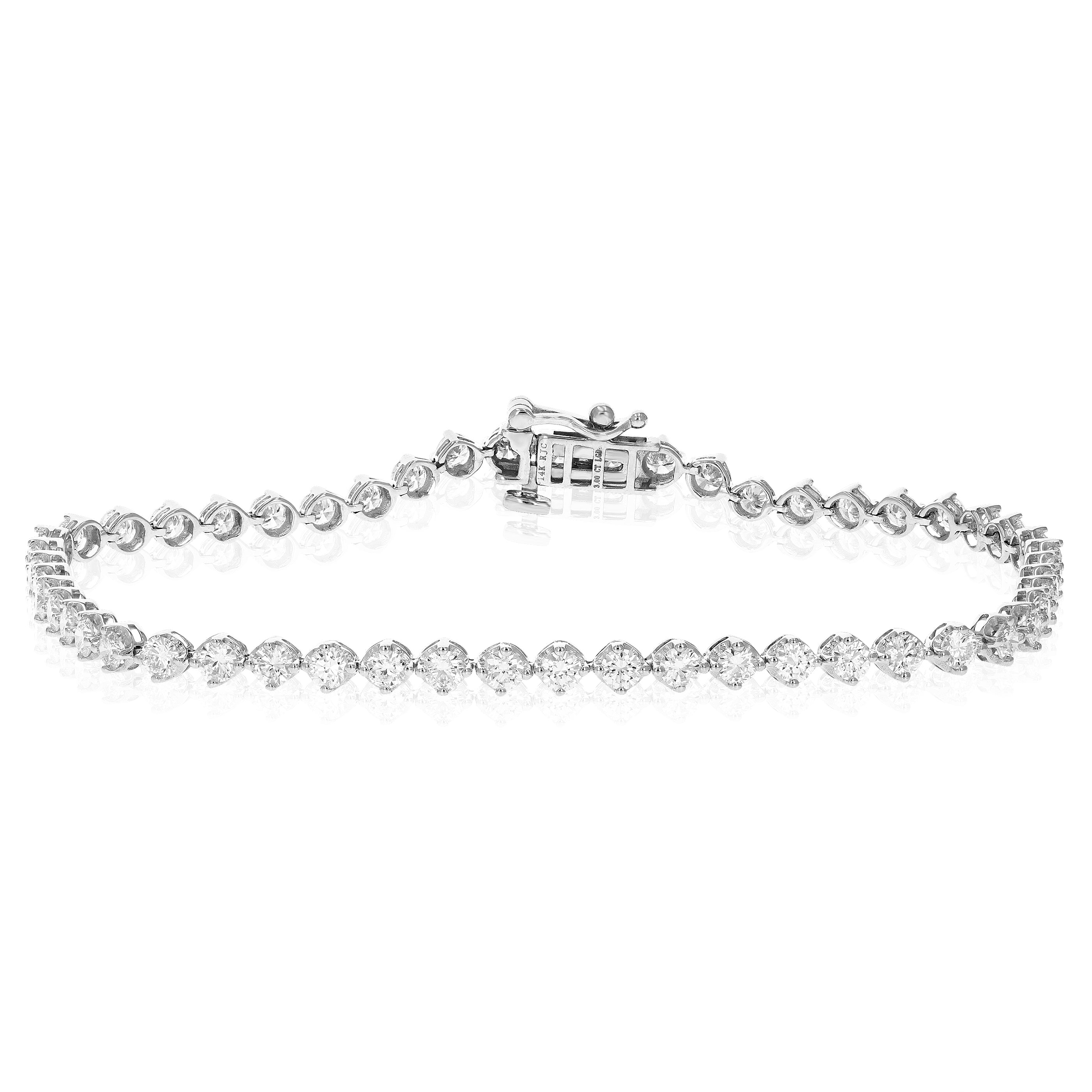 Four Prong Diamond Bracelet