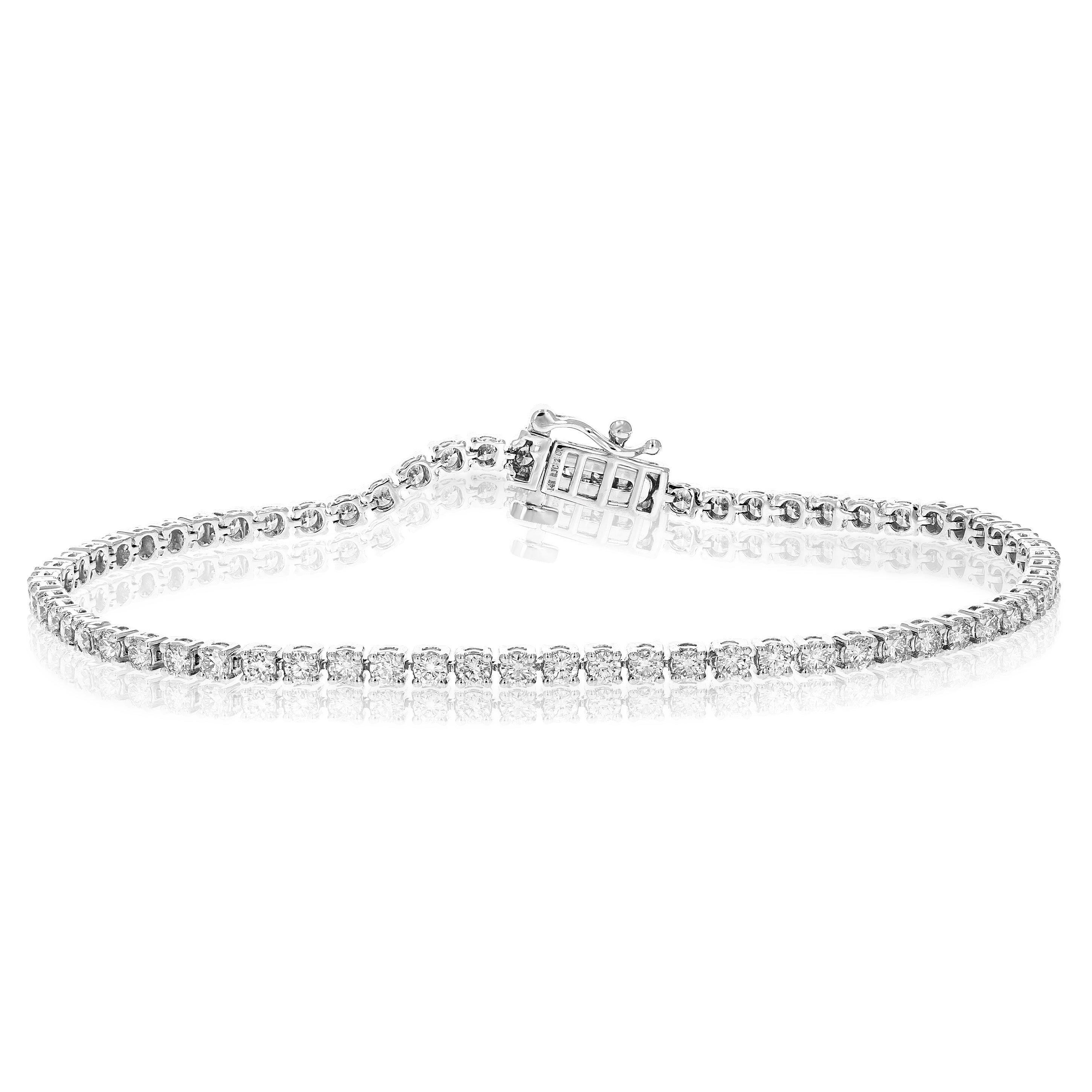 Round Tennis Diamond Bracelet