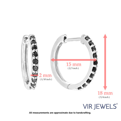 Timeless Black Diamond Hoops