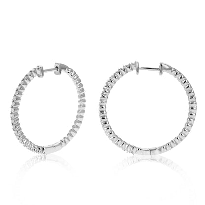 Petite Diamond Hoop Earrings