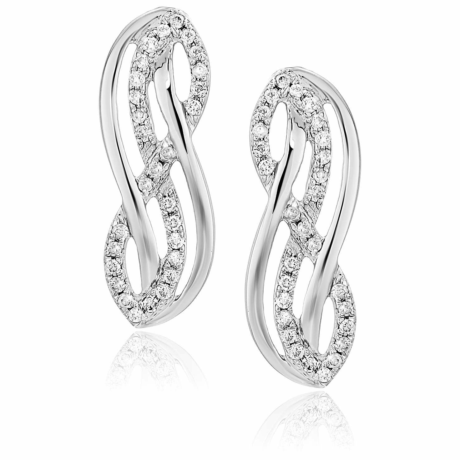 Infinity Diamond Stud Earrings