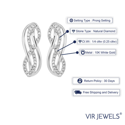 Infinity Diamond Stud Earrings