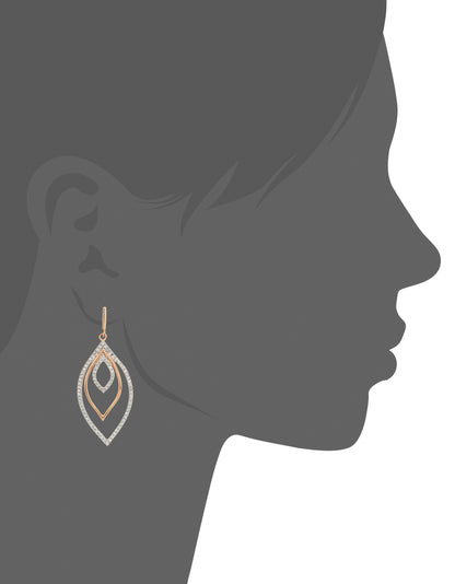 Leaf Drop Diamond Earrings