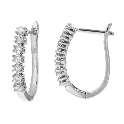 Diamond Fashion Hoop Earrings