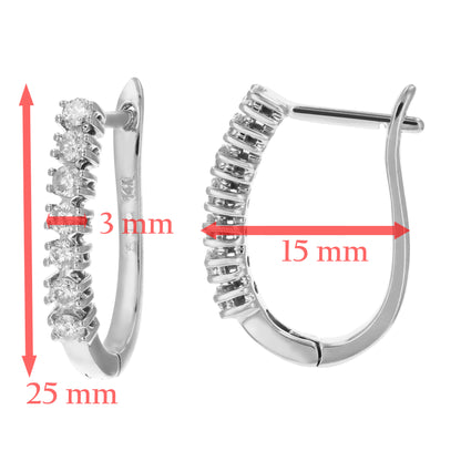 Diamond Fashion Hoop Earrings