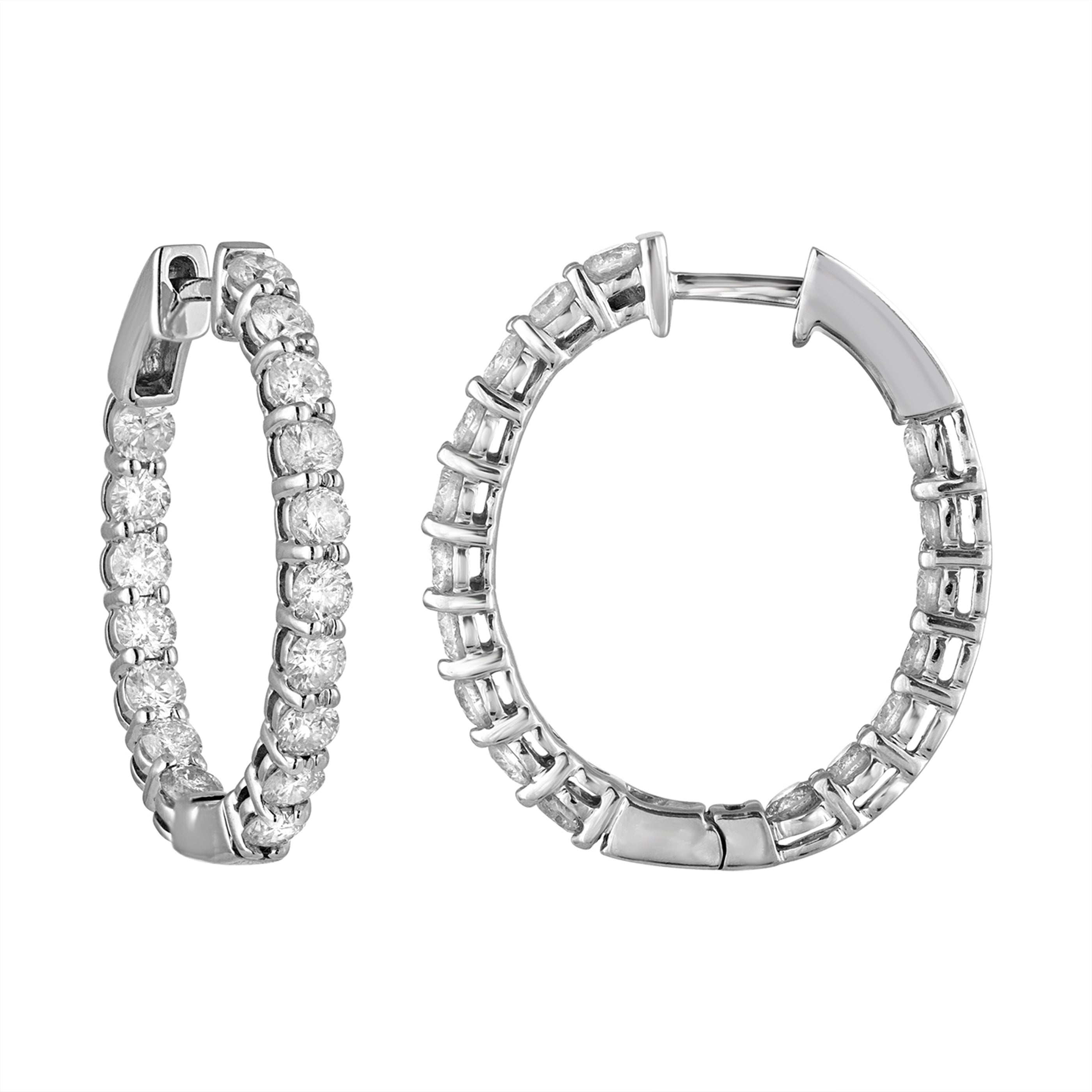 Inside Out Diamond Hoop Earrings