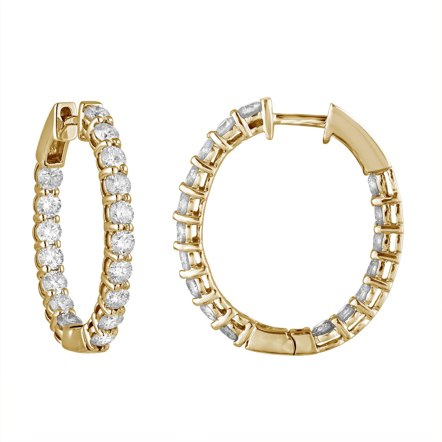 Inside Out Diamond Hoop Earrings