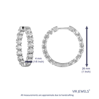 Classic Inside Out Diamond Hoop Earrings