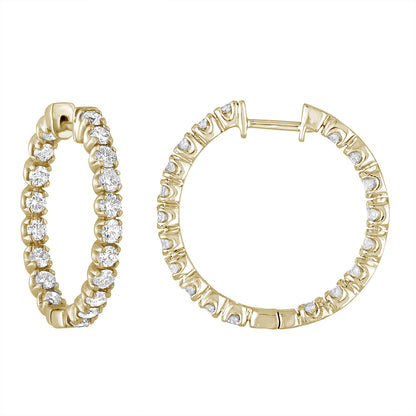 Inside Out Lab Diamond Hoop Earrings