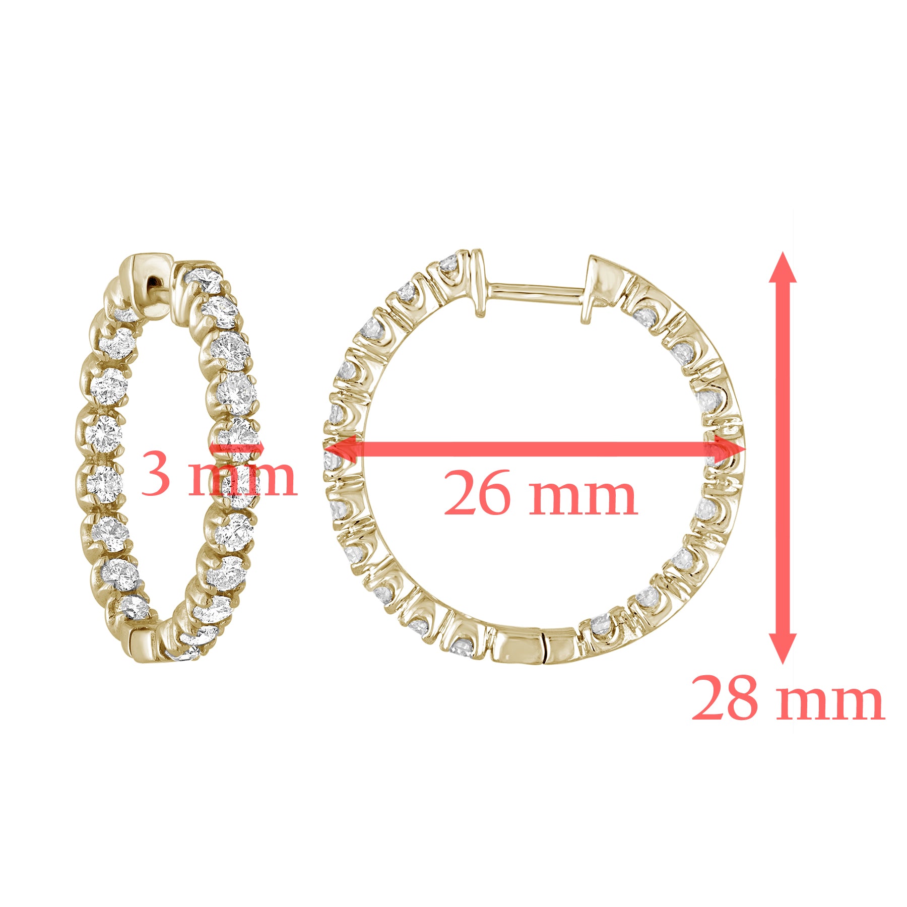 Timeless Diamond Inside Out Hoops