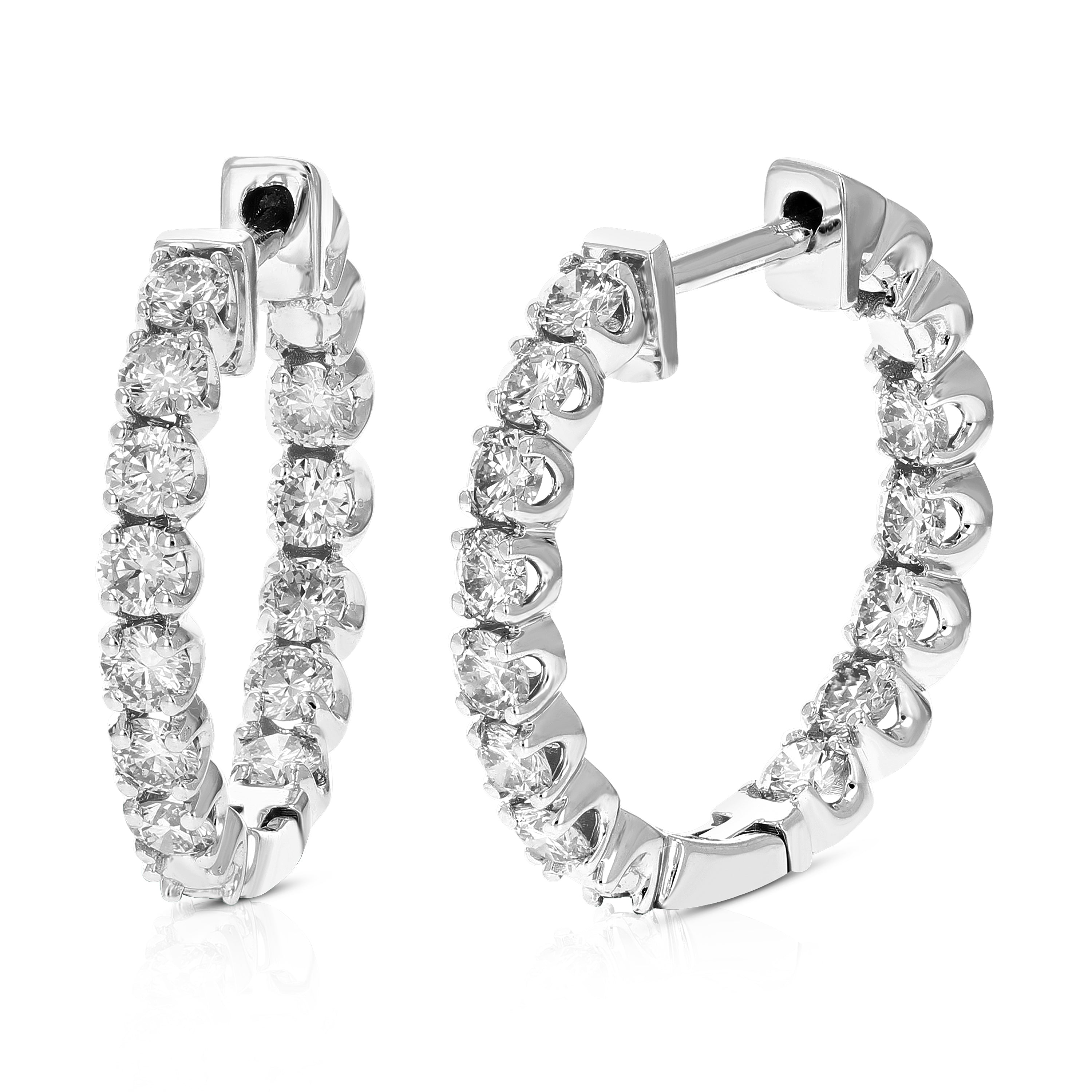 Inside Out Diamond Hoop Earrings