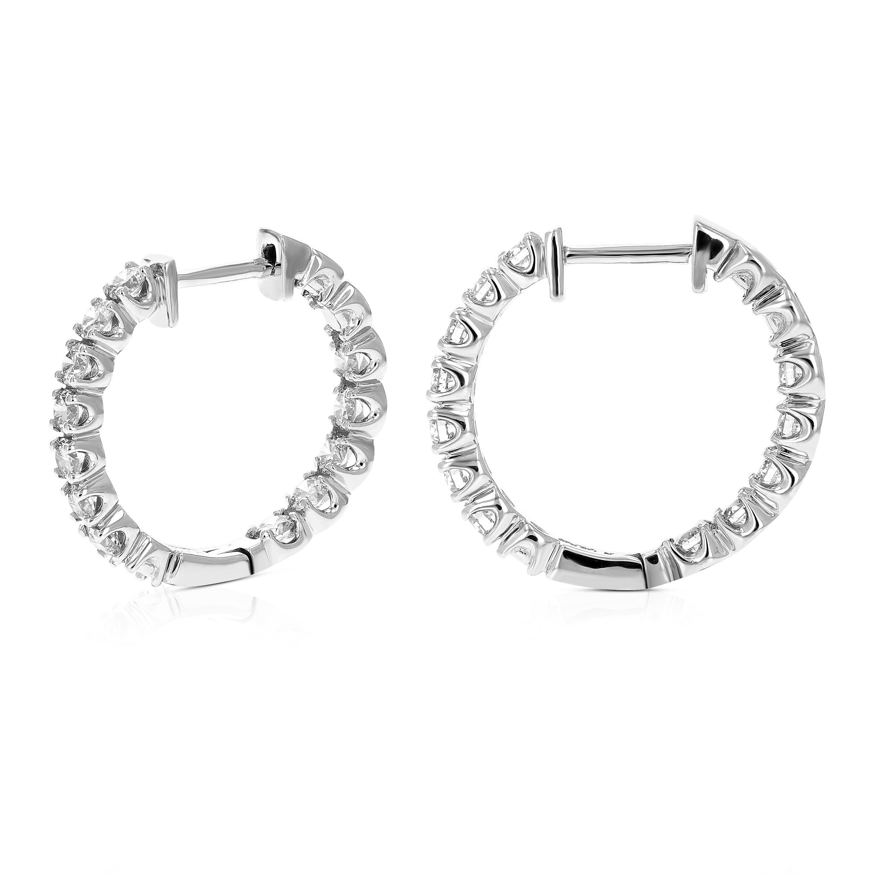 Inside Out Diamond Hoop Earrings