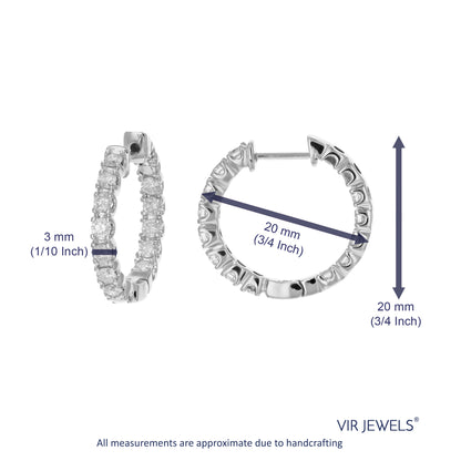 Inside Out Diamond Hoop Earrings