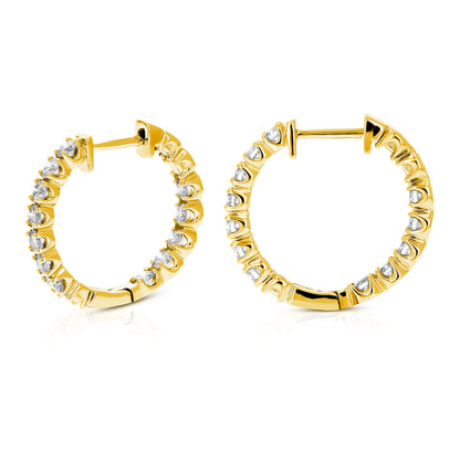 I1 I2 Diamond Hoop Earrings