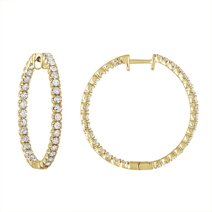 Inside Out Petite Diamond Hoop Earrings