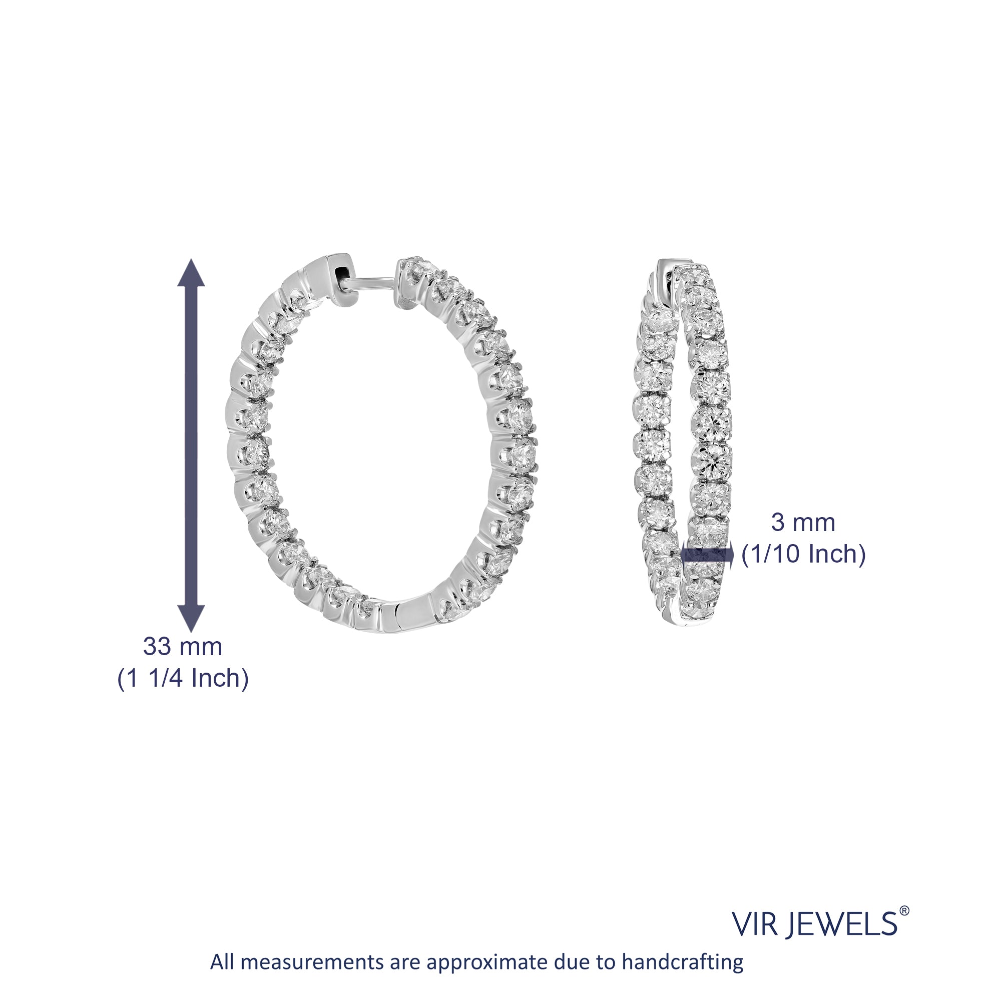 Timeless Diamond Inside Out Hoop Earrings