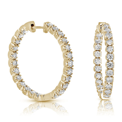 Inside Out Diamond Hoop Earrings