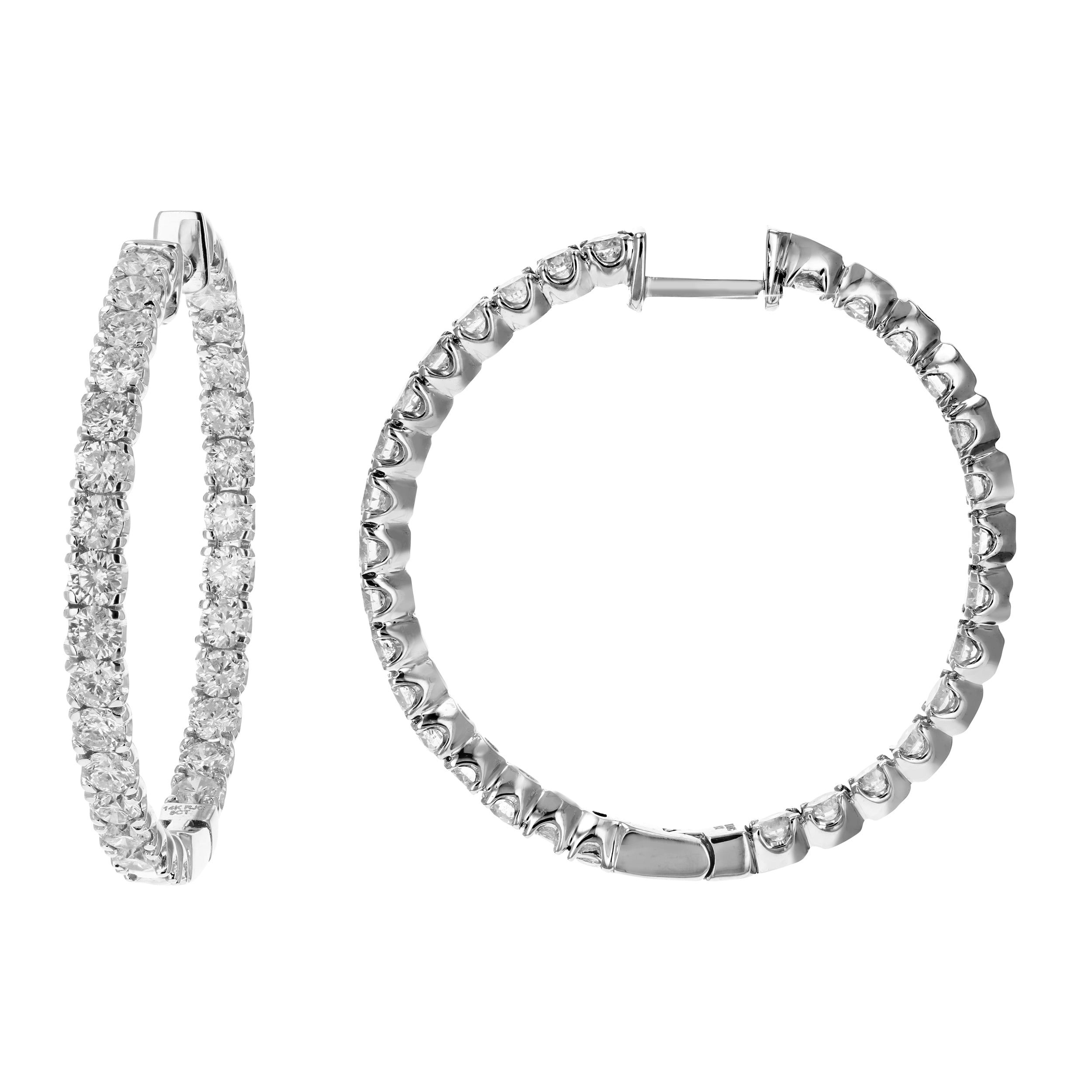 Petite Lab Diamond Inside Out Hoop Earrings