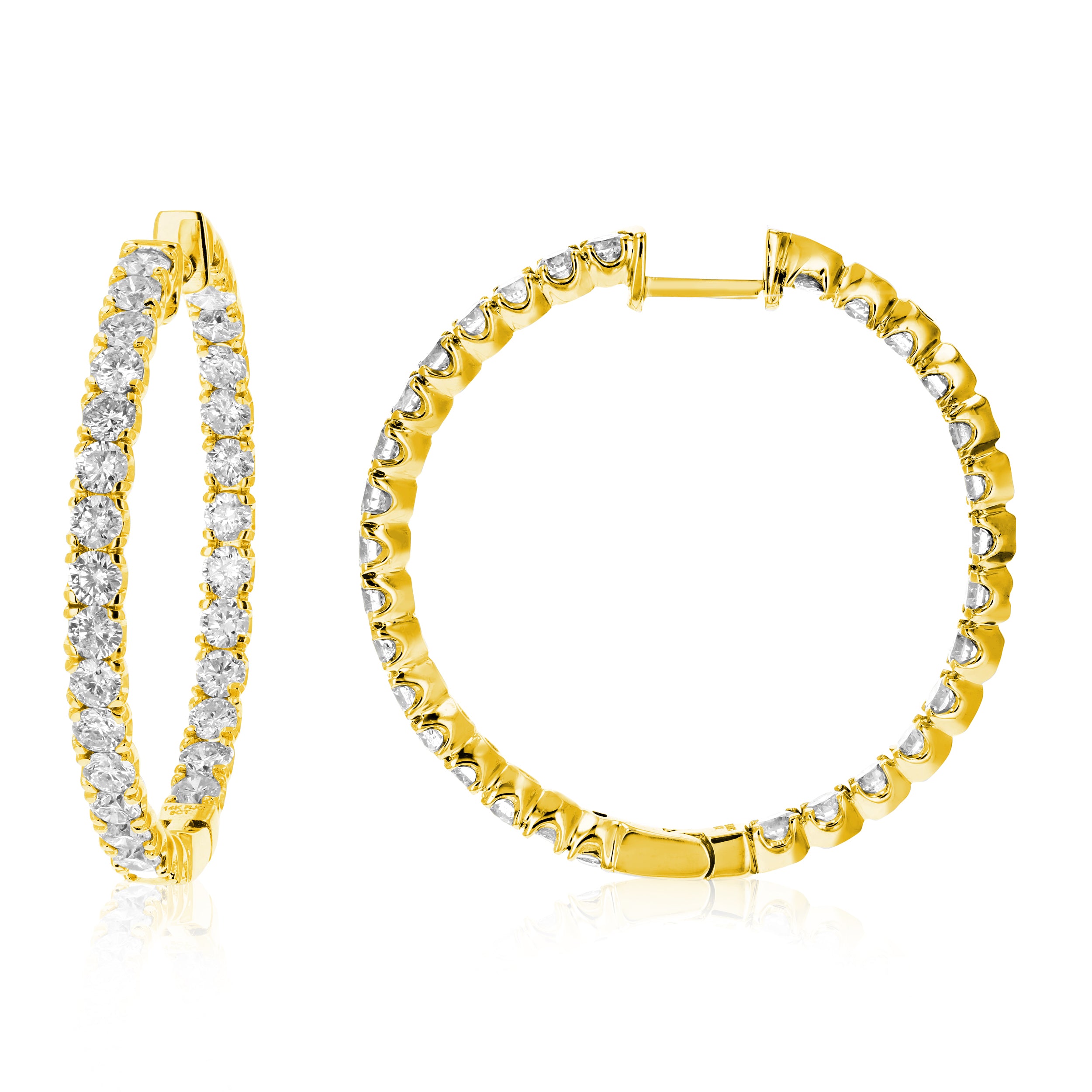 Petite Lab Diamond Inside Out Hoop Earrings