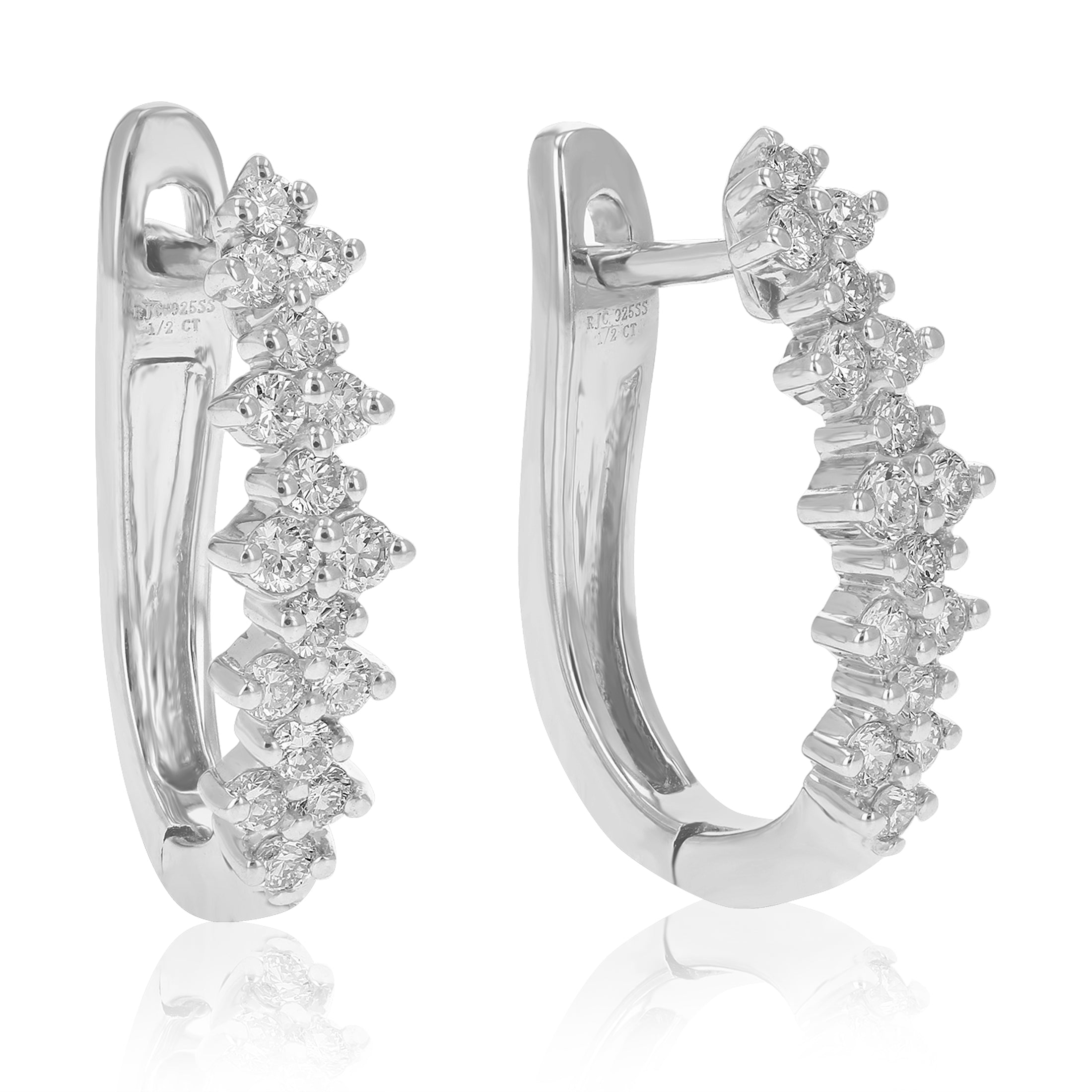 Narrow Fish Scale Hoop Earrings