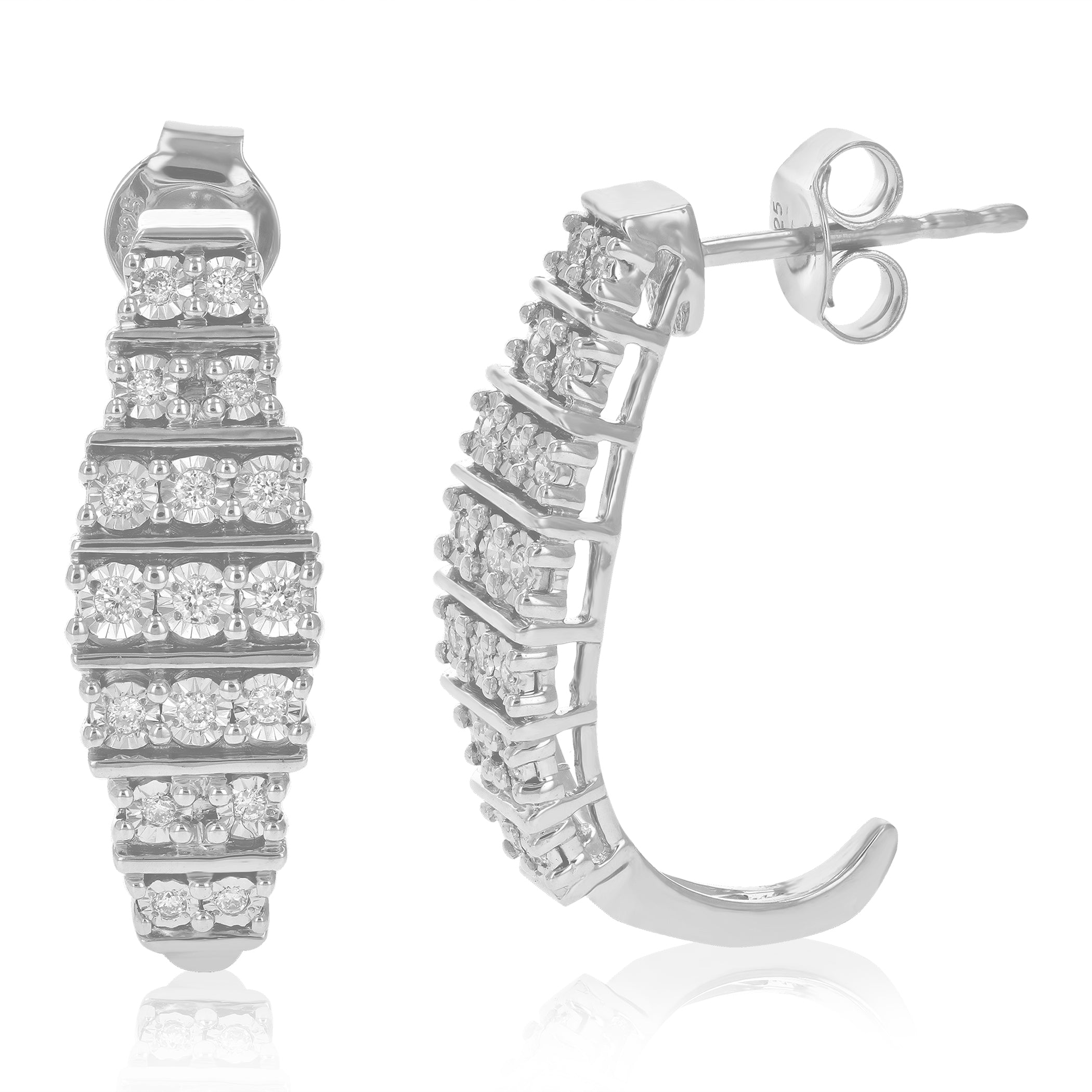 Small Diamond Hoop Earrings