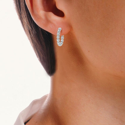 Cluster Inside Out Hoop Earrings