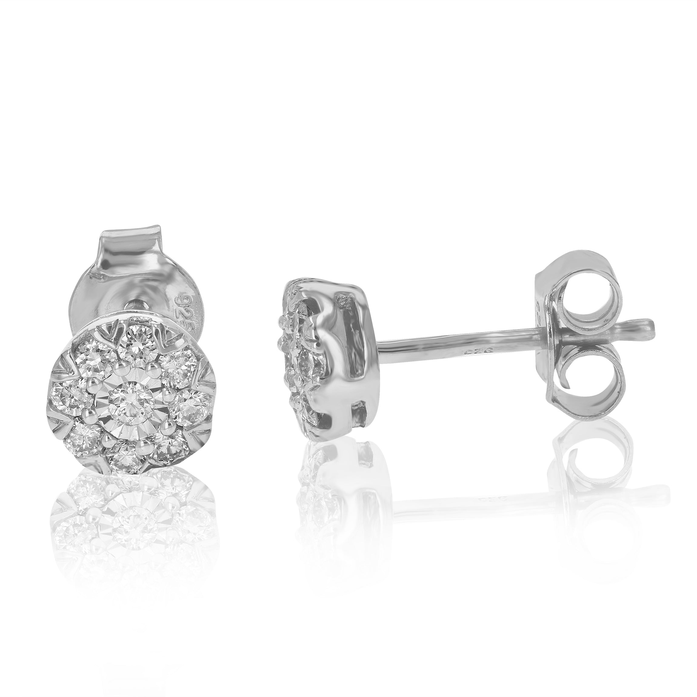 Round Prong Diamond Stud Earrings