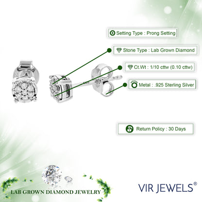 Composite Diamond Stud Earrings