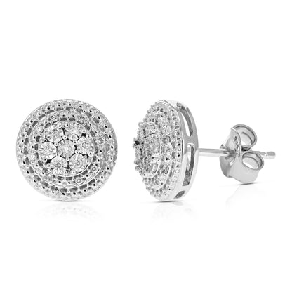 Composite Diamond Stud Earrings