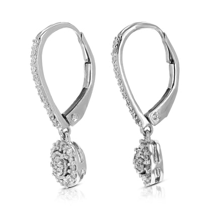 Round Prong Drop Earrings