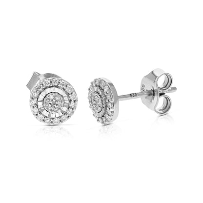 Composite Diamond Stud Earrings