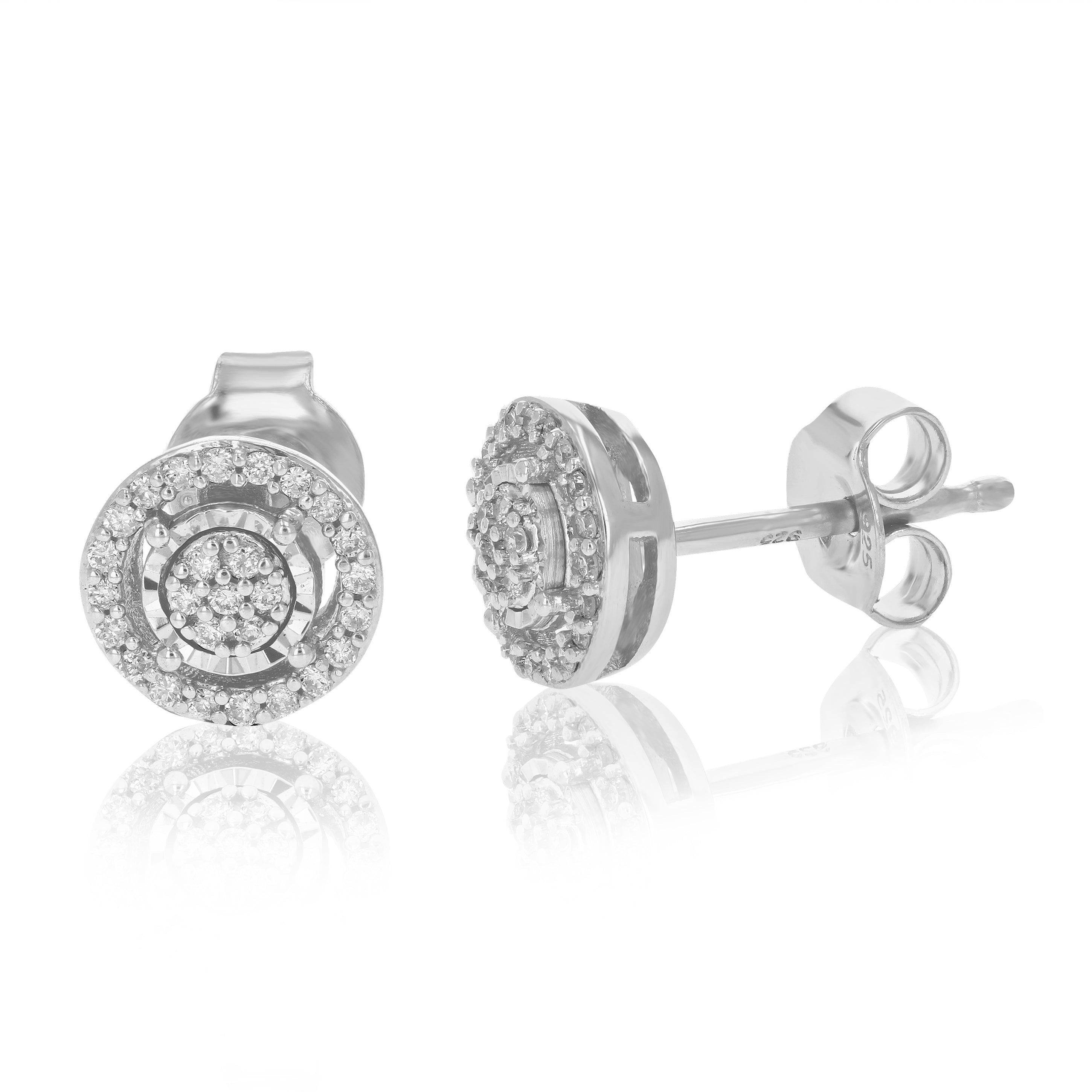 Composite Diamond Stud Earrings