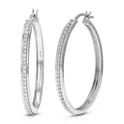 Petite Diamond Hoop Earrings