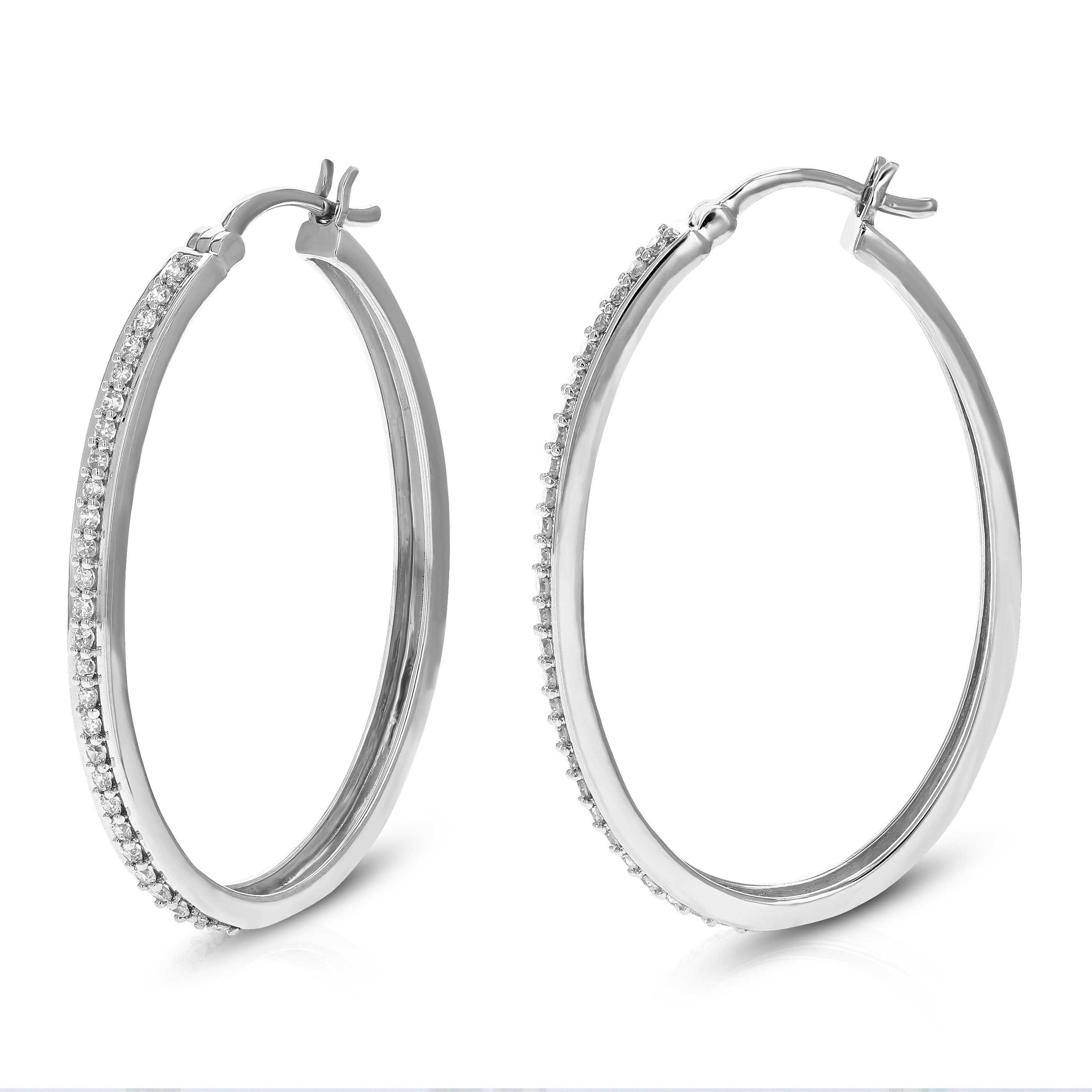 Petite Diamond Hoop Earrings