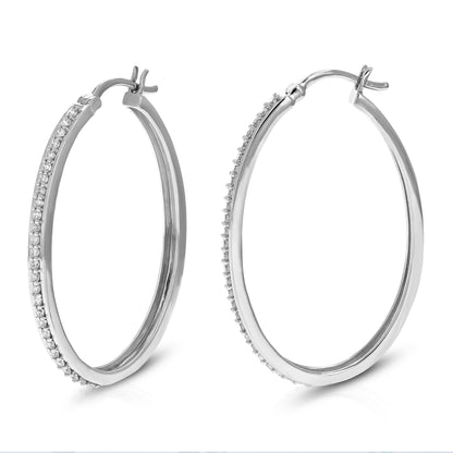 Petite Diamond Hoop Earrings