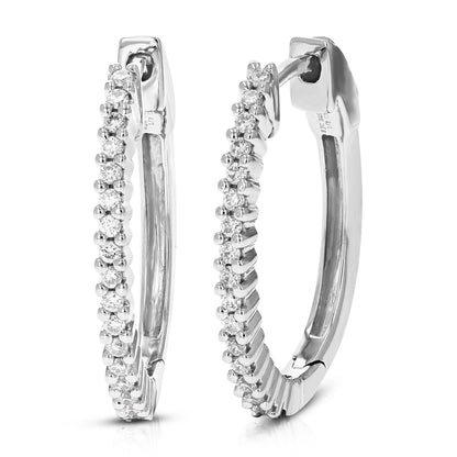 Petite Diamonds Hoop Earrings