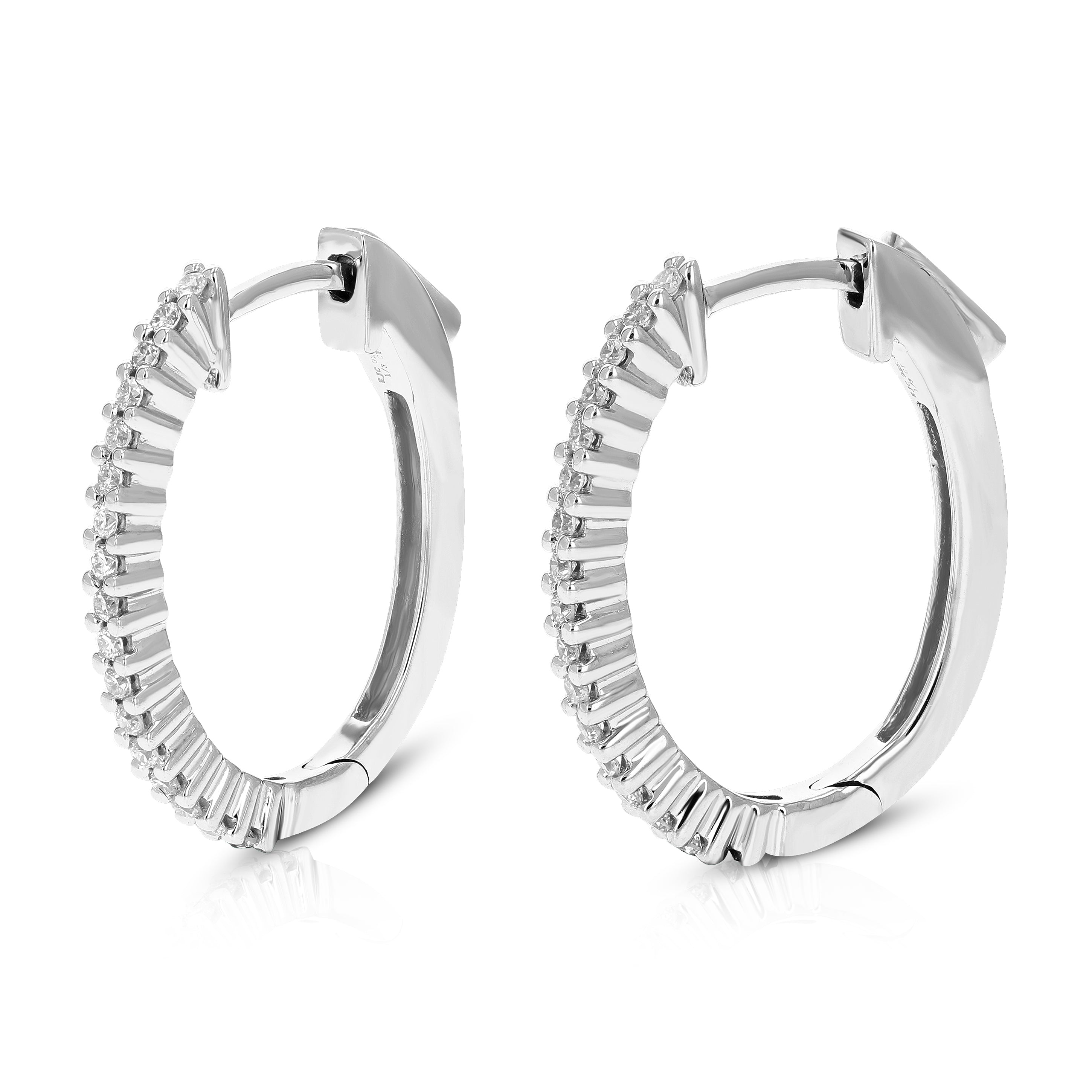 Petite Diamonds Hoop Earrings