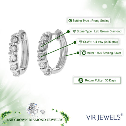 Bezel Diamond Hoop Earrings