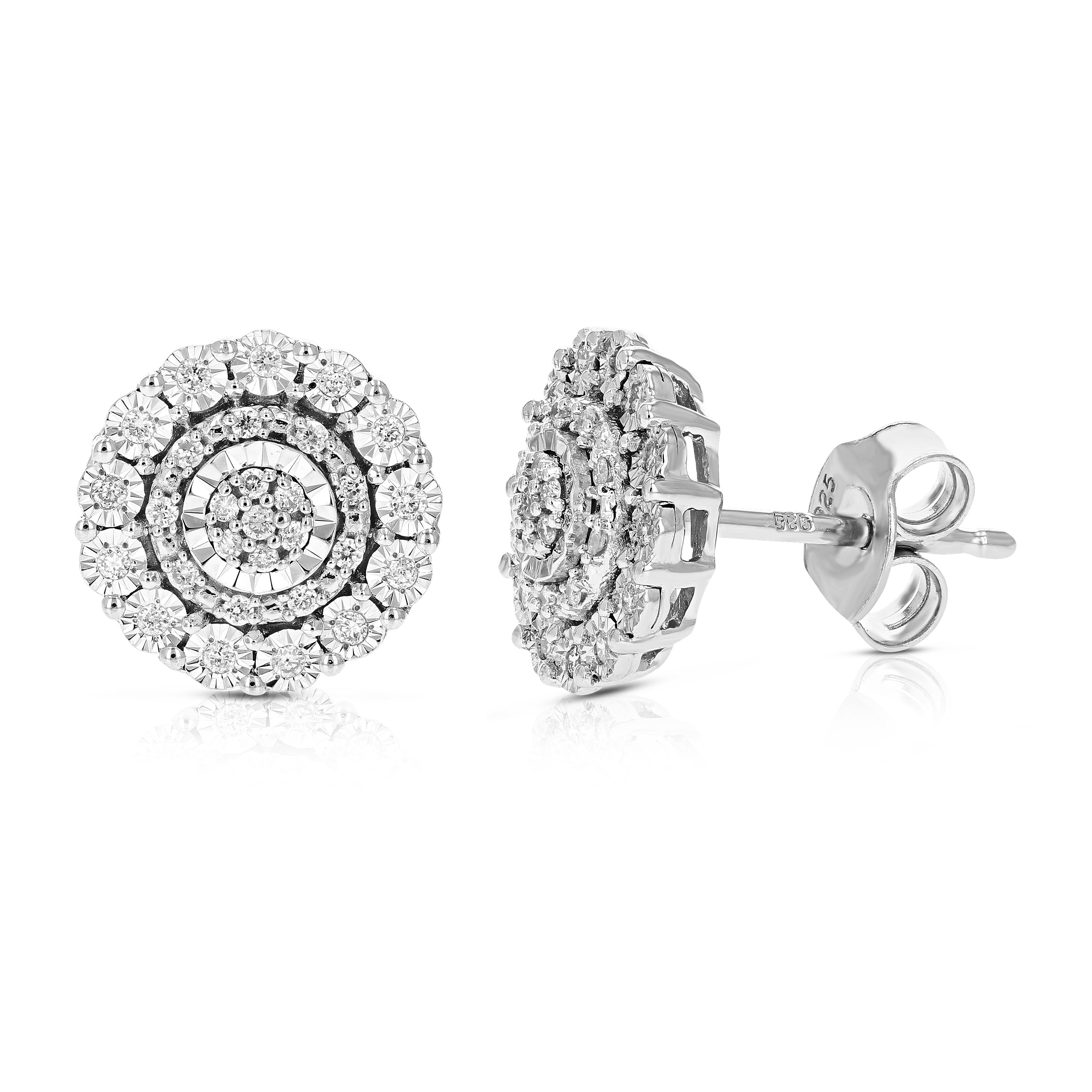 Diamond Composite Stud Earrings