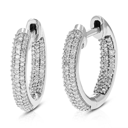 Eternity Diamond Hoop Earrings