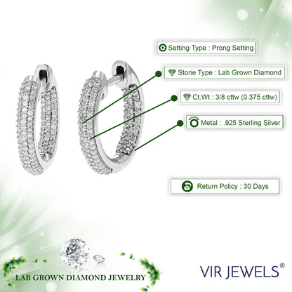 Eternity Diamond Hoop Earrings