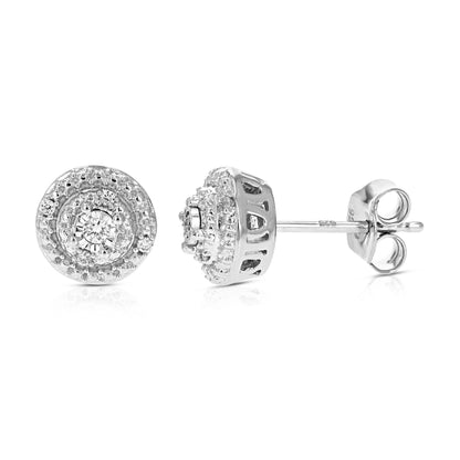 Composite Diamond Stud Earrings