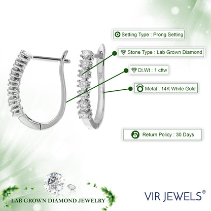 Diamond Fashion Hoop Earrings