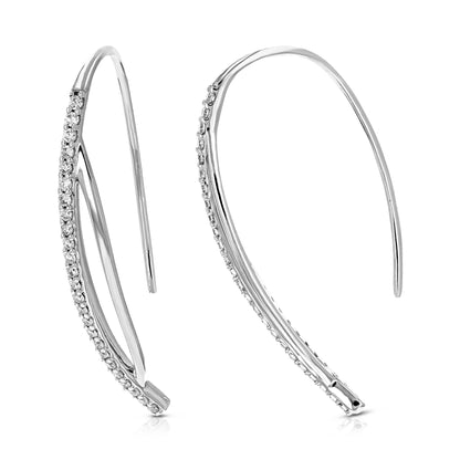 Cuff Diamond Hoop Earrings