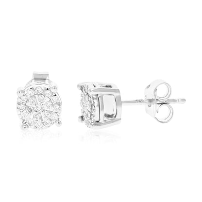 Composite Diamond Stud Earrings