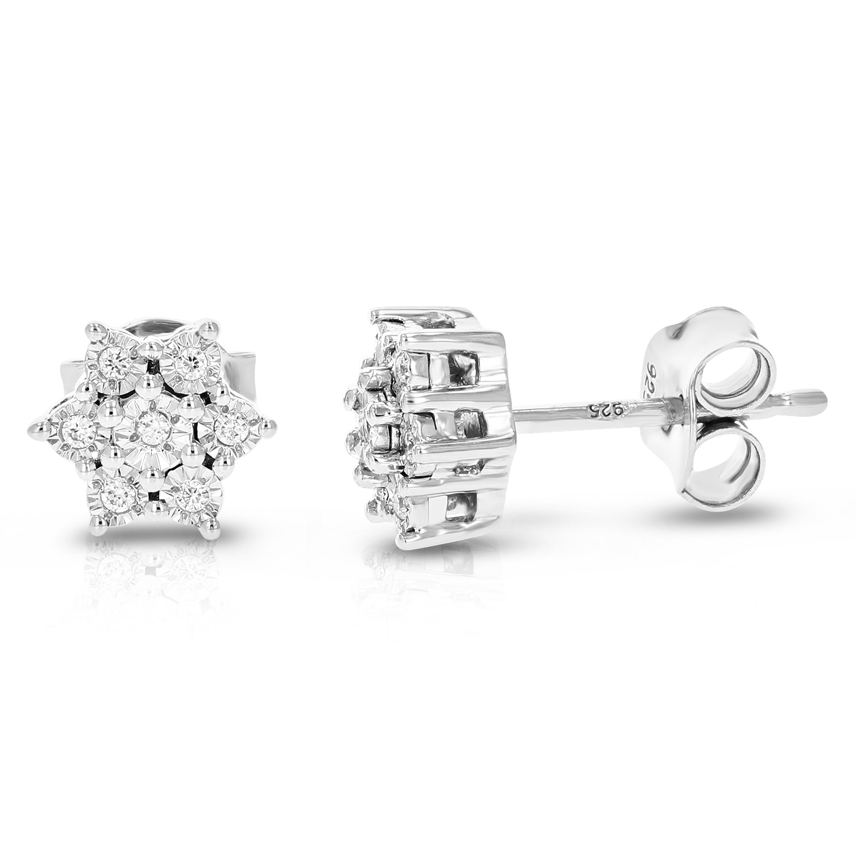 Star Lab Diamond Stud Earrings