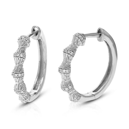 Fashion Diamond Hoop Earrings