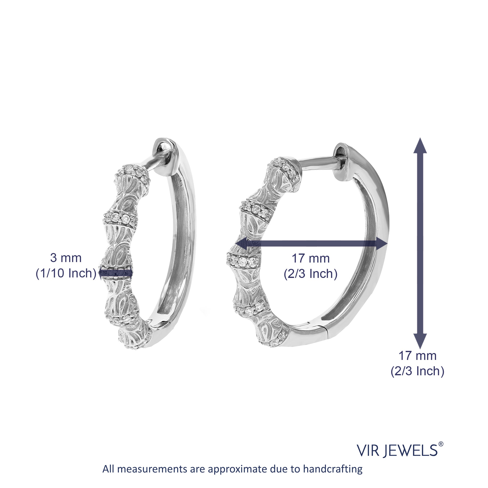 Fashion Diamond Hoop Earrings