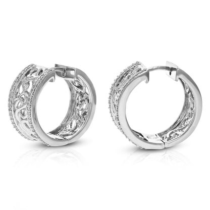 Fashion Diamond Hoop Earrings